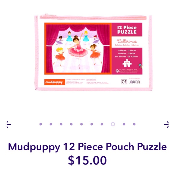🚦🚦 Bundle 2 puzzles for $12 
Mudpuppy 12 piece Bag Jigsaw Puzzle - Ballerinas - Picture 8 of 8